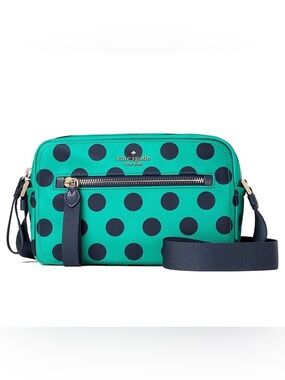 kate spade Green Teal Polka Dot Crossbody Bag